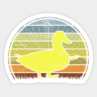 Duck Sunset Sticker